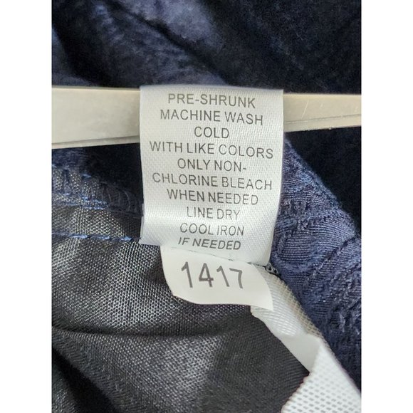 Navy Blue Stretch Paisley Pants for Women: Lulu B's Colorful and Comfortable - Picture 4 of 13